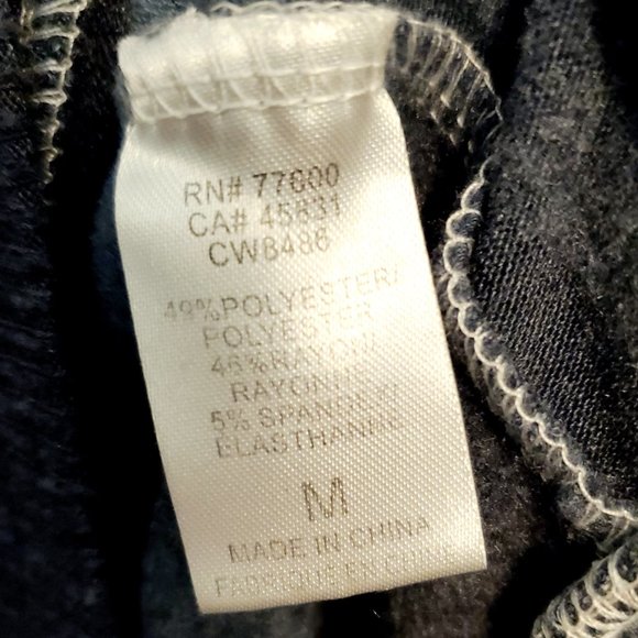 CHASER Medium Bliss Knit Shirred Sleeves Dip Tie Dye White Blue Cozy Sweater Top - Picture 11 of 13